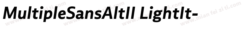 MultipleSansAltII LightIt字体转换